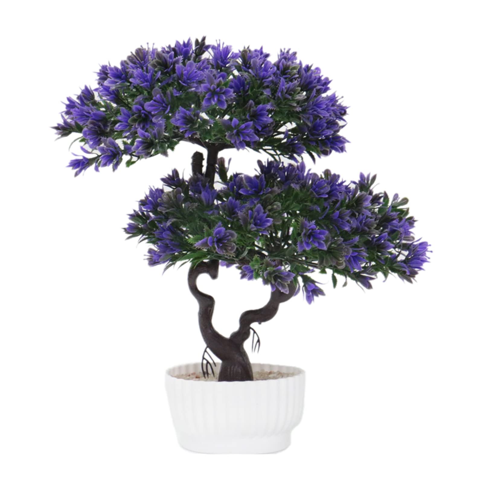 HCZKIUJY Artificial Plants Artificial Flower Plants Potted Ornament Welcome Pine Bonsai Desktop Fake Flower Decoration Plastic Flowers Decoration Fake Plants Decor (Gold)