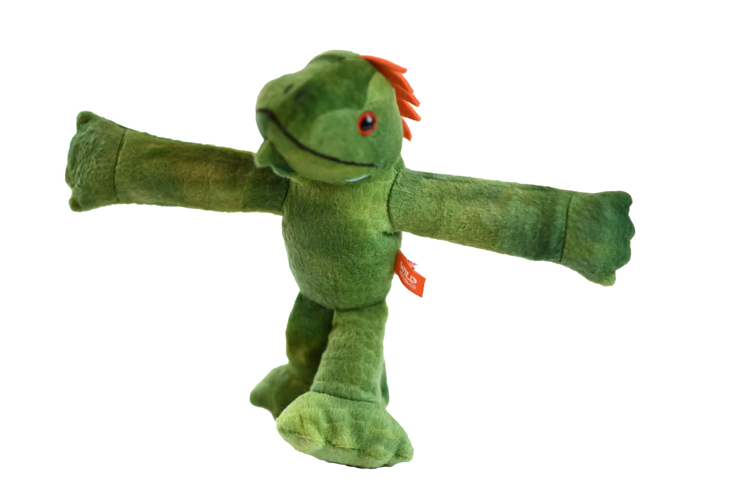 Wild Republic Huggers Iguana, Stuffed Animal, 8 Inches, Slap Bracelet, Plush Toy, Fill is Spun Recycled Water Bottles