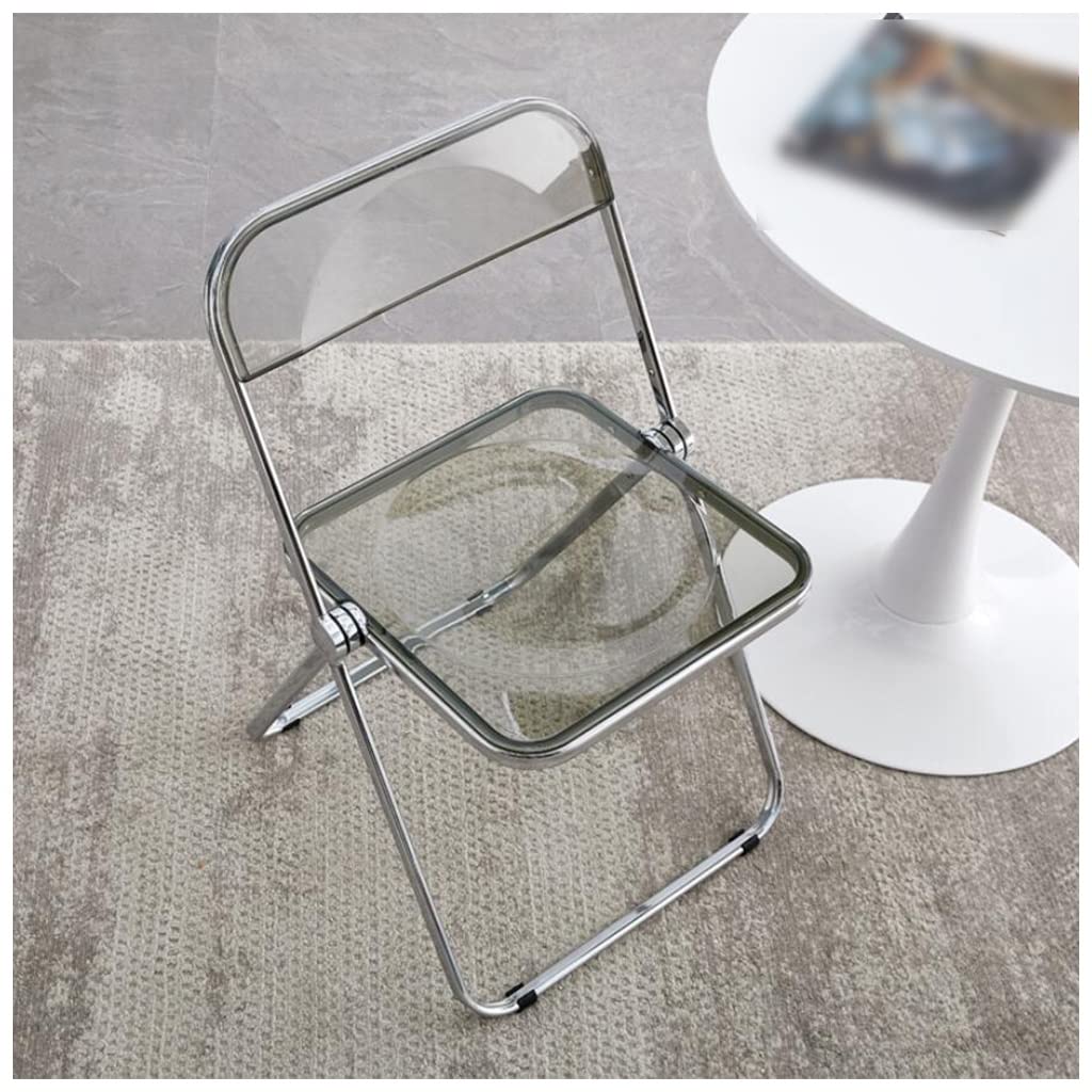 Chaise d'appoint pliable transparente pour salle de maquillage lumineuse