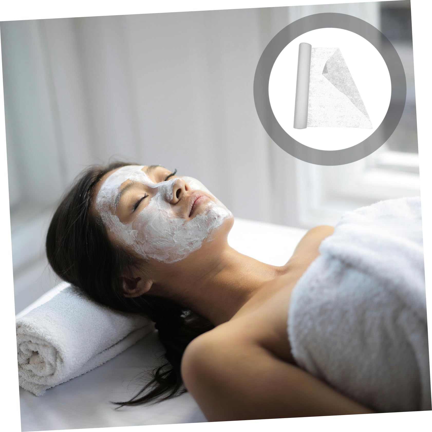 NULYLU Massage Bed Hole Covers 50pcs Spa Headrest Covers Non-woven Fabric Disposable for Salons