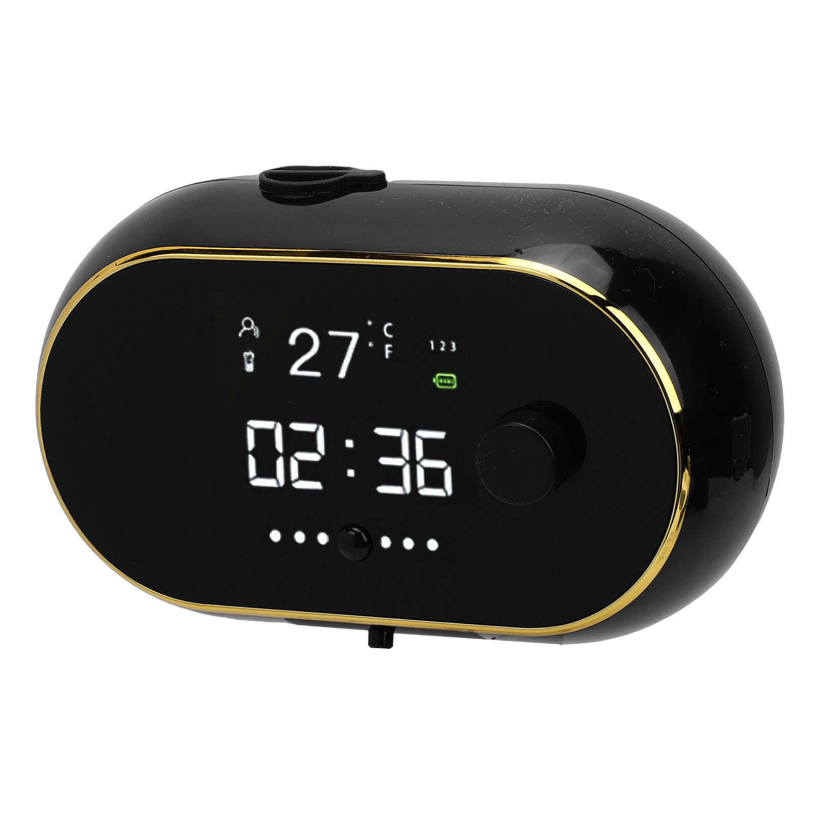 Dispensador Automático de, Dispensador de de Manos Espumoso sin Contacto con Pantalla Digital y Función de Autolimpieza, Ideal para Baño y Cocina (Black)