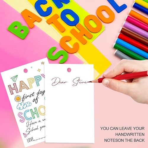 Vista 52 de Etiquetas divertidas para bolsas de regalo de regreso a clases, divertidas etiquetas de regalo para el primer día de escuela, etiquetas de regalo