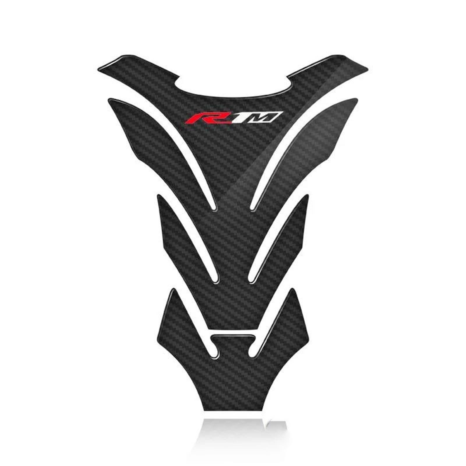 Carbon Fiber Motorcycle Fuel Tank Pad Cover Protector Decal Stickers for Yamaha YZF R1/R1M/R1S Fishbone Tank Pad(Color3)