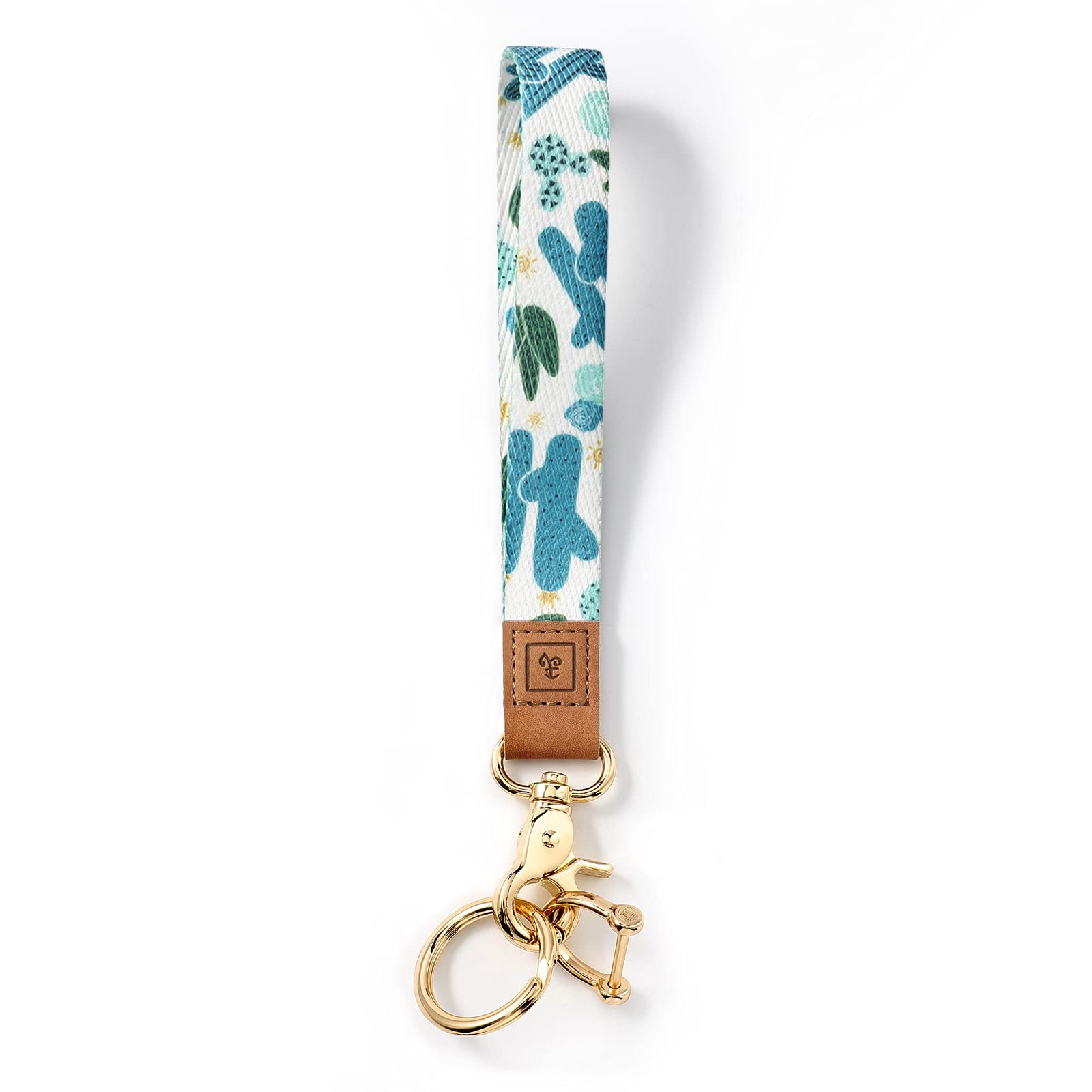 MNGARISTA Hand Wrist Lanyard Key Chain, Cool Keychain Wristlet, Wristlet Strap with Car Keychain, Cactus