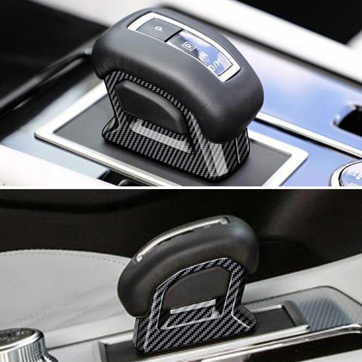 Carbon Fiber Pattern Interior Center Console Shift Knob Base Trim Cover for Mitsubishi Outlander 2022 2023 Gear Shift Lever Knob Shifter Head Cover Decorative Cover Trim