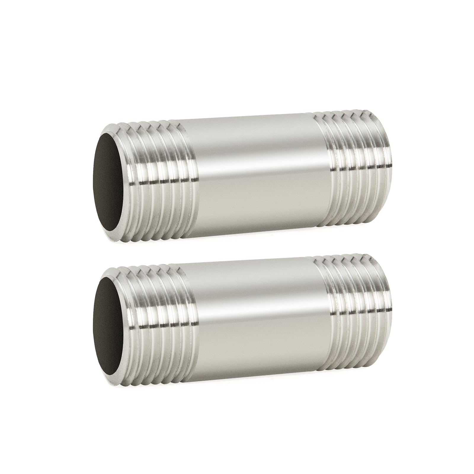 ChillWaves 304 Stainless Steel Pipe Plugs - 1/4" NPT Male Square Head (6-Pack)