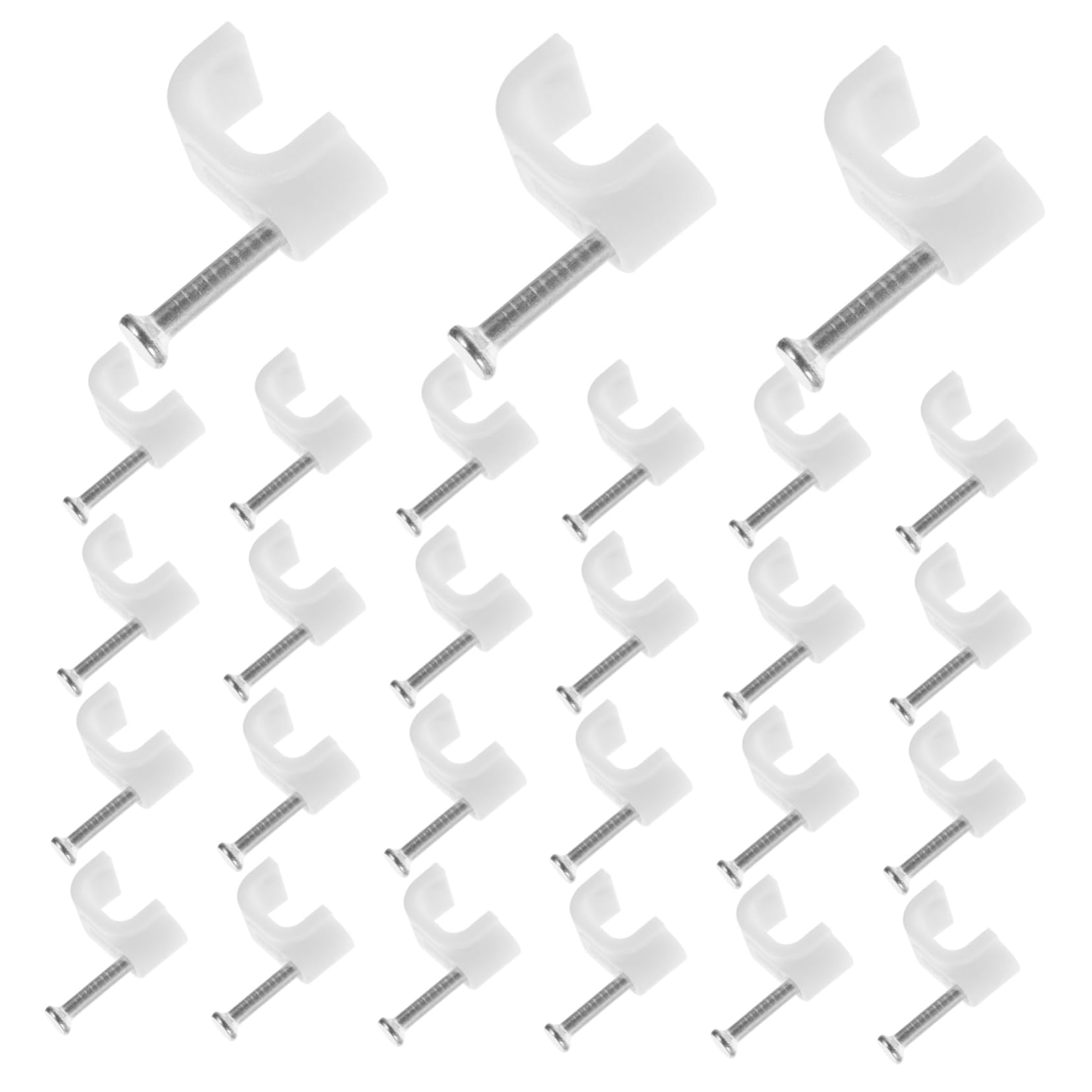 Gadpiparty 1500stücke Kabelclips Mit Nägeln Kabelhalter Für Ethernet Und Koaxialkabel Wandmontage Flach Sicher Und Langlebig Installieren Für Kabelgebundene Systeme