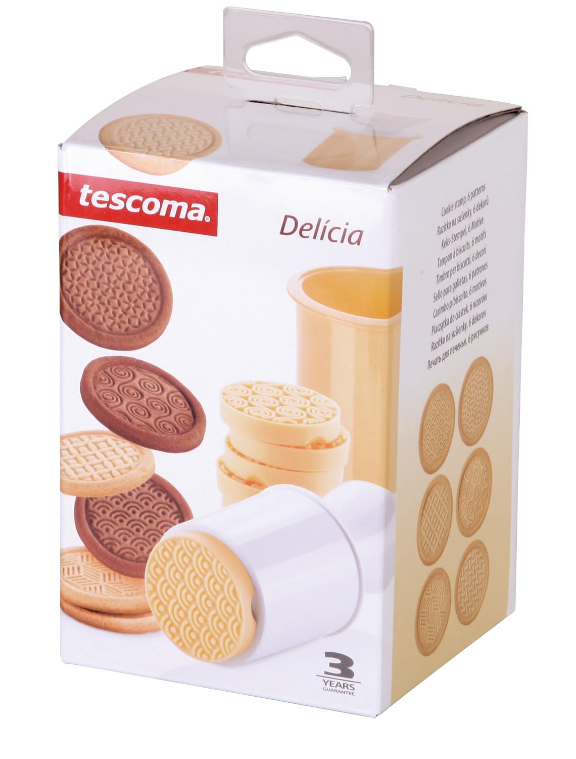Tescoma Delicia zestaw do wyciskania wzorów na ciastkach Motywy 6 Motive pomarańczowy