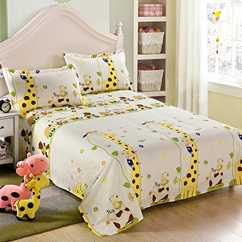Feuilles de coton 230x250cm pour lit double de dortoir