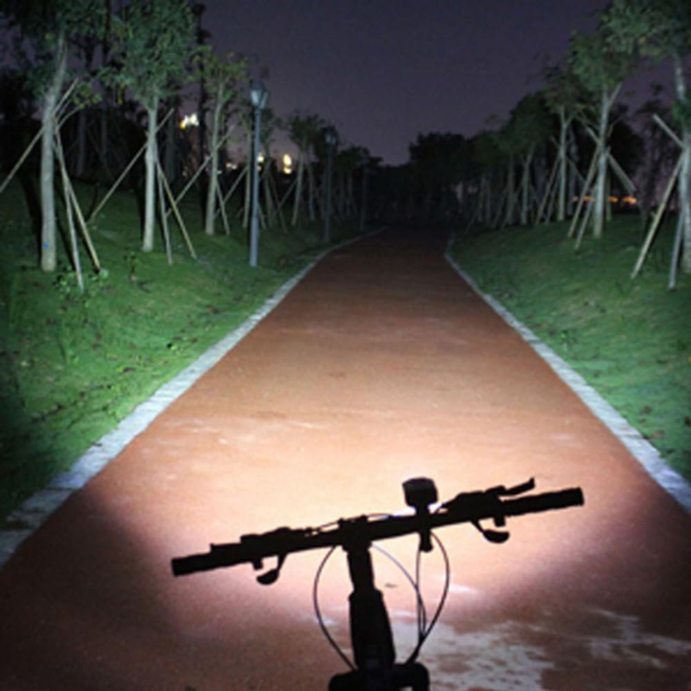 Faro Anteriore per Bicicletta con Ricarica USB, Faro ad Alta luminosità, Faro Anteriore Impermeabile 3T6, luci per Ciclismo