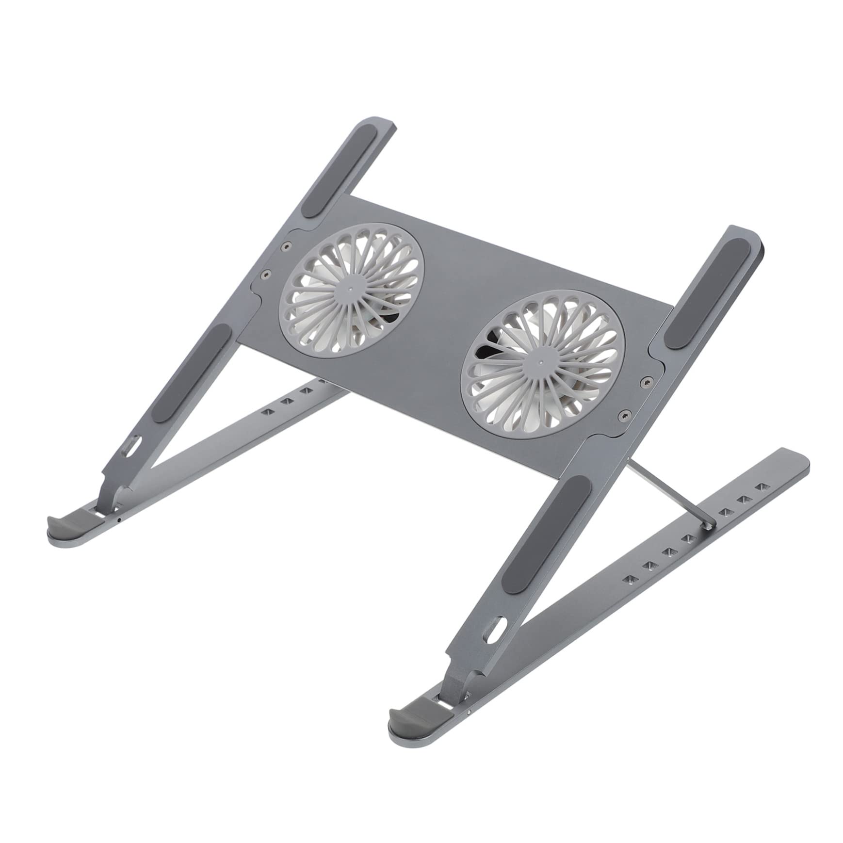 NUOBESTY Supporto Ventilato per Laptop in Alluminio Aria Interna ed Esterna LED Silenzioso e Regolabile per Uso Domestico e Ufficio