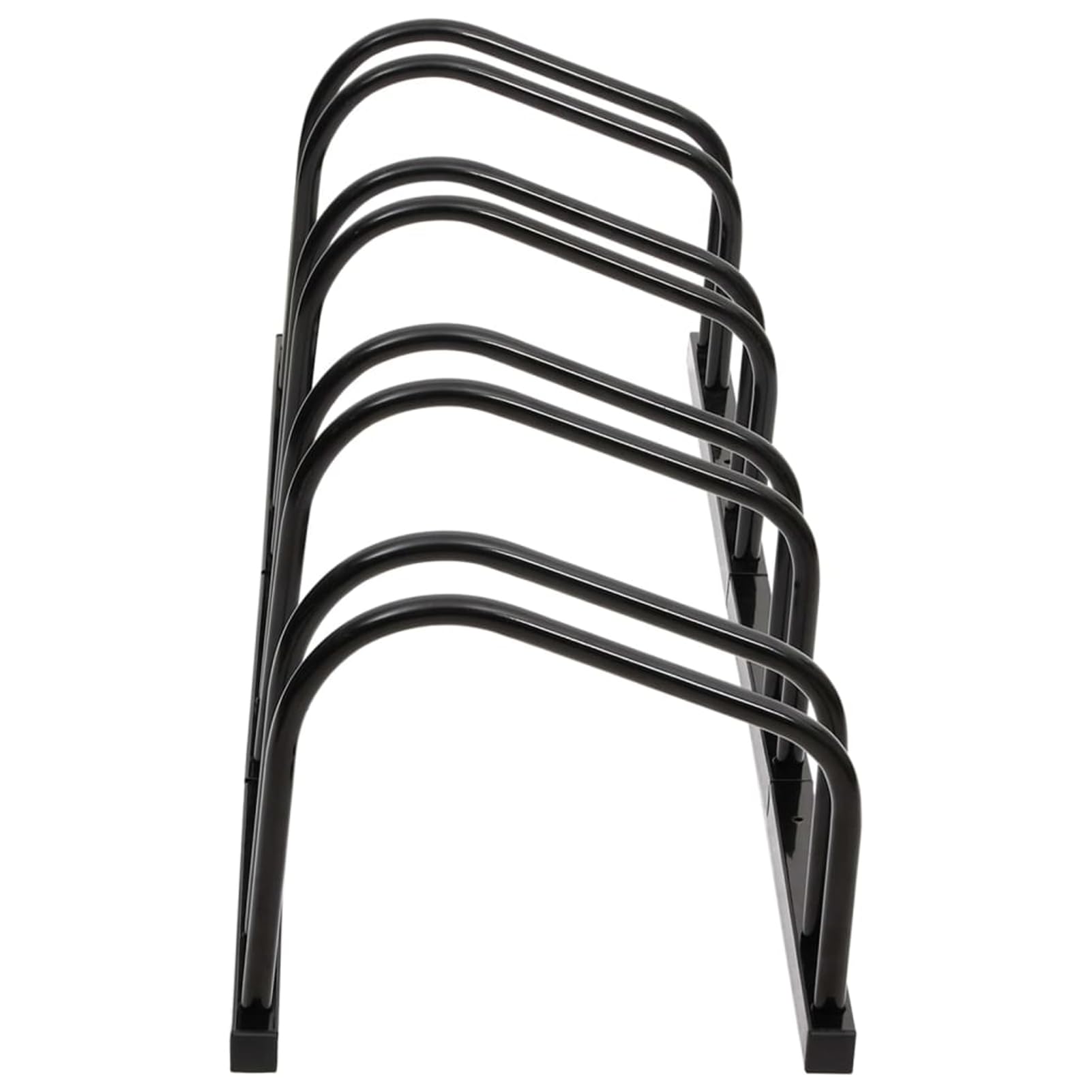 Homgoday Stahl Fahrradständer für bis zu 4 Fahrräder - Schwarz, 103,5 x 33 x 26 cm, Garagen- und Gartenlagerung, Anti-Diebstahl Fahrradständer Model154424