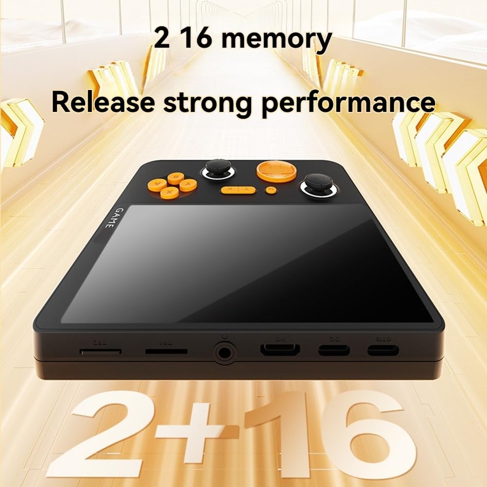 Faeymth Console da gioco portatile E5Plus, 5 pollici HD, 6000 mAh, 128 G