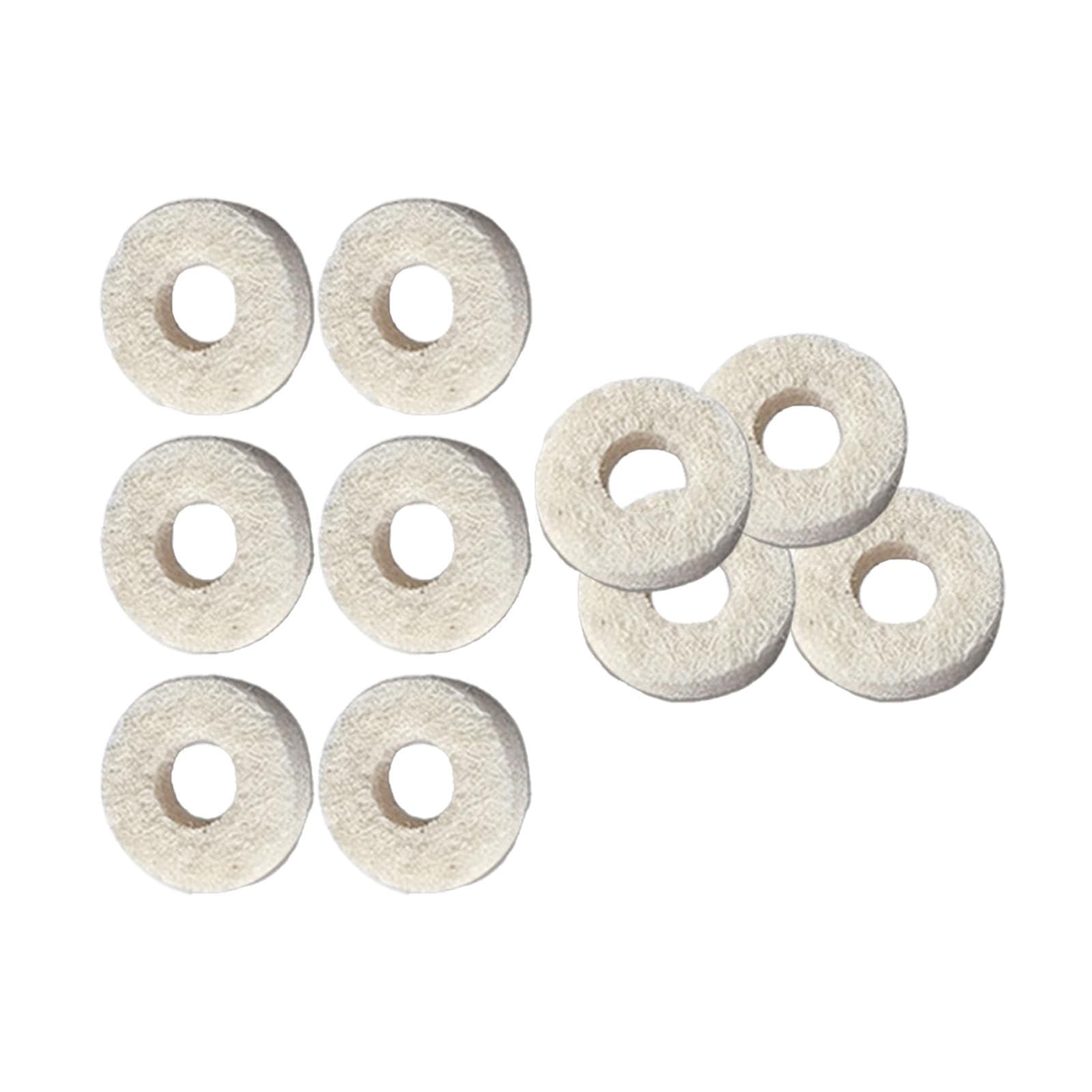 Gralara Lot de 10 Tampons En Feutre pour Euphonium, Pièces de Rechange pour Pistons, Rondelles pour Boutons de Doigt, Matériau En Feutre pour Tuba, Baryton