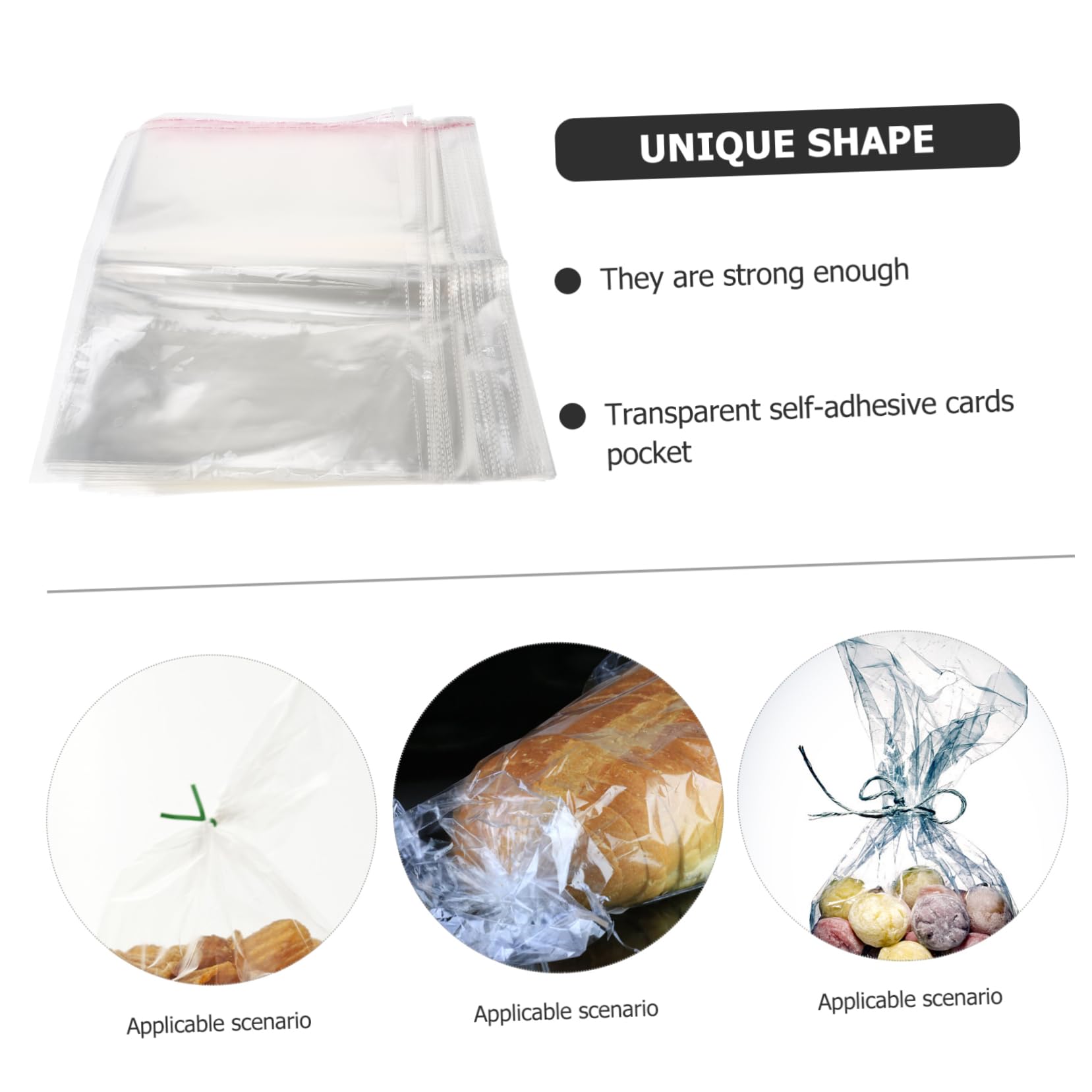 Amazon.com: EXCEART 100pcs Self-Adhesive Clear Plastic Card Sleeves for Business  Cards Photo Pockets Organizing Labels OPP Material for Home Office School  and Travel Use : Home & Kitchen