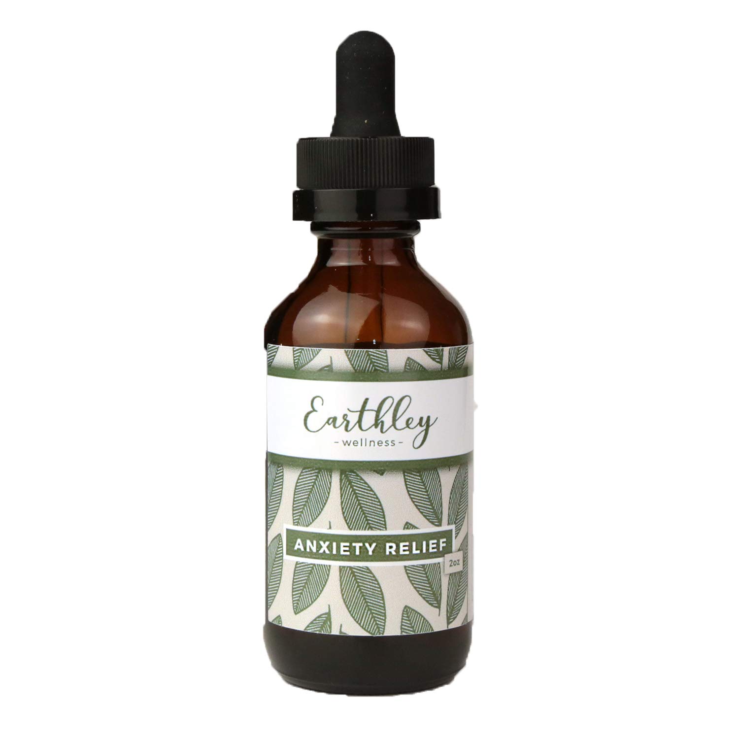 Earthley Wellness Anxiety Relief Herbal Extract, Relieve Anxious Feelings, Encourage Calm Mood, Improve Mental Clarity and Focus, Improve Sleep Quality (2oz, Anxiety Relief)