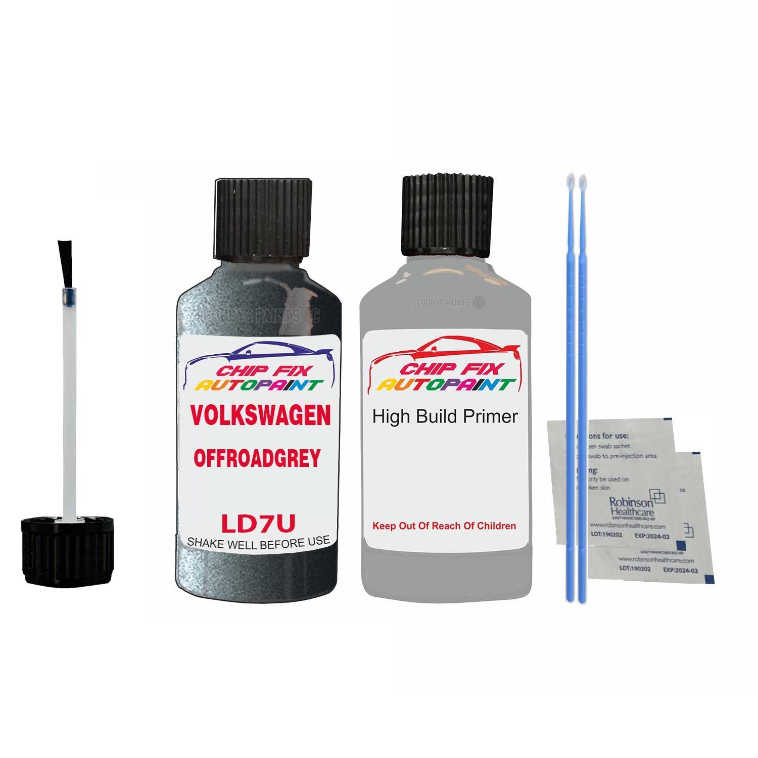 Scoobys Paints Back In The Mix Offroadgrey Ld7u Compatible With Volkswagen Caddy Van Car Touch Up Paint