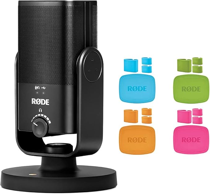 Rode NT-USB Mini USB Microphone Bundle Colors Color-Coded Caps (Set of 4)