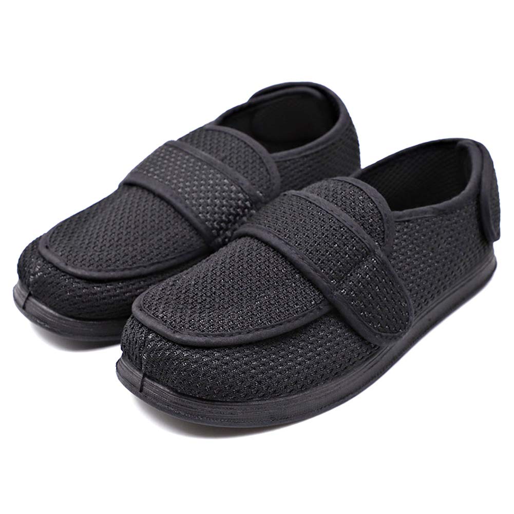 Mens Diabetic Slippers Edema Shoes with Adjustable Closures Extra Wide