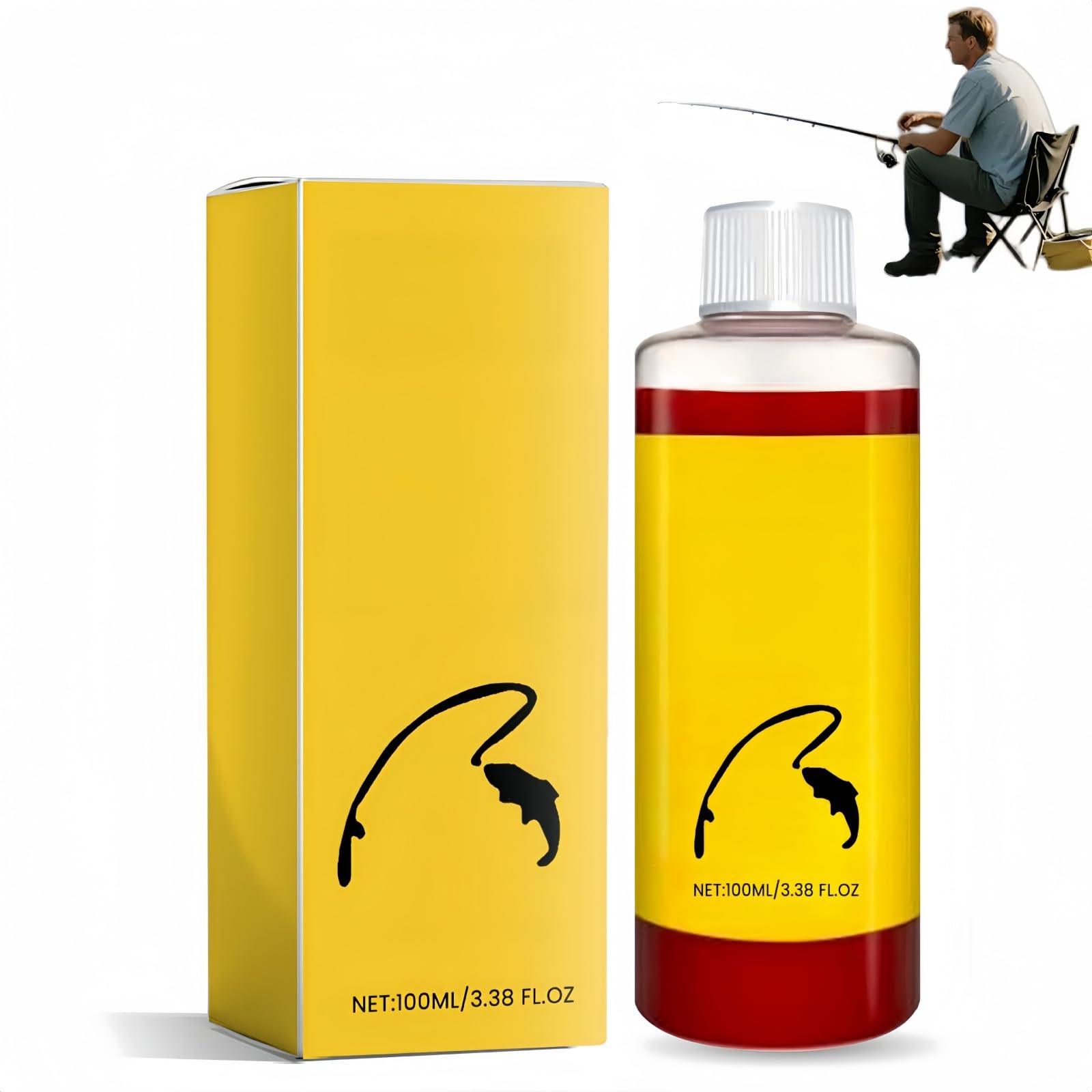 CBOFOL Red Worm Scent Fish Attractants Spray,Concentrated Fishing Attractant Liquid,New Natural Bait Scent for Baits,Enhances Scent & Improves Bite Response for Trout,Panfish and More,100ml