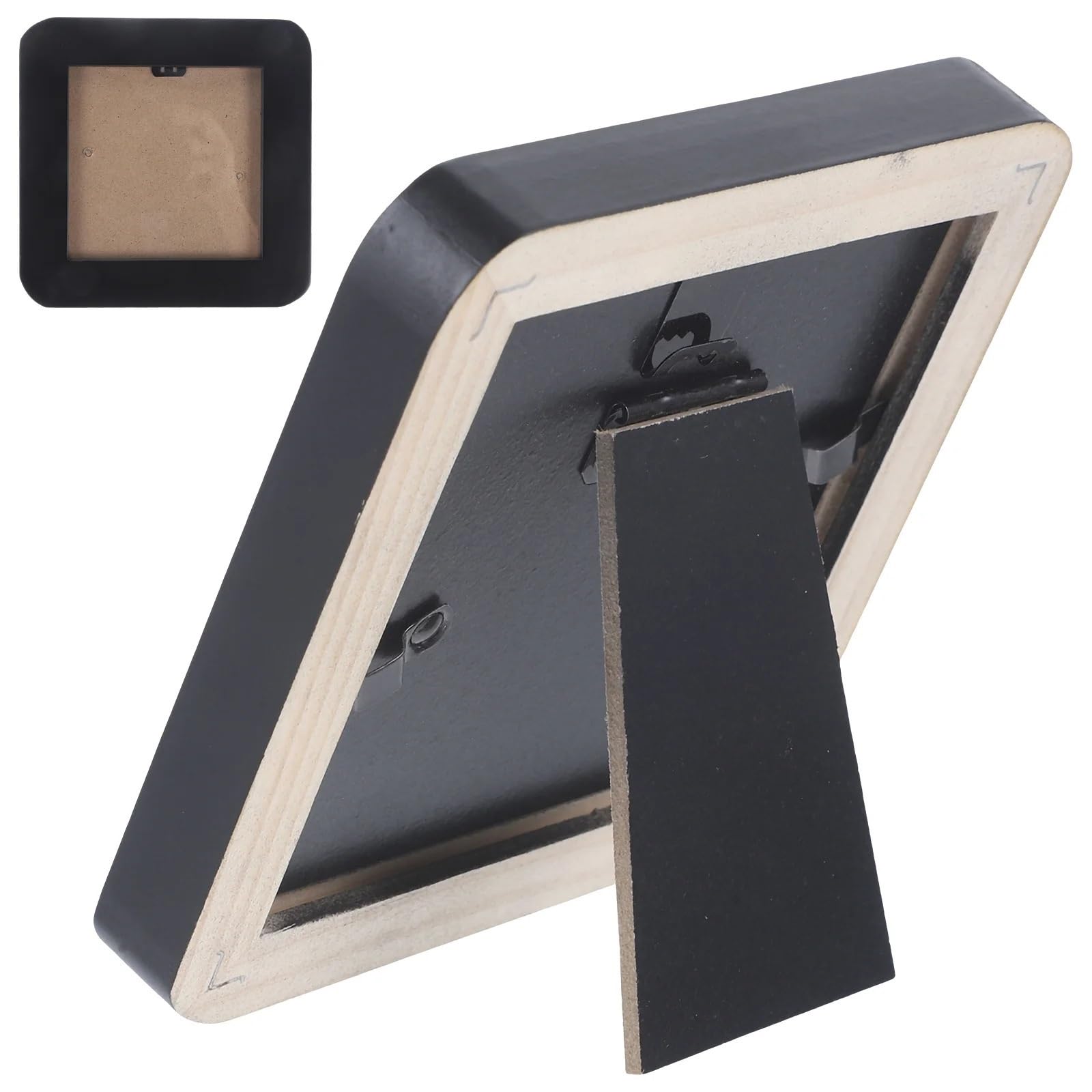 DAJGRHE Photo Frame Small Wooden Photo Frame Picture Mini Ornaments(Black)