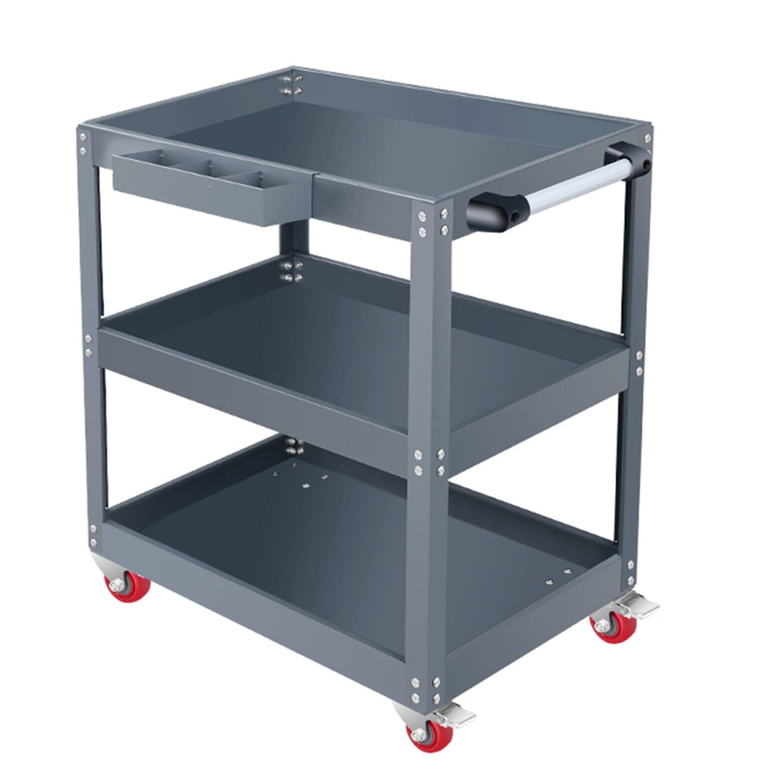 DonHeK Tool Cart,3 Tier Rolling Tool Cart with Lockable Wheels,Heavy Duty Steel Utility Cart 992lbs Load Capacity for Garage Warehouse and Repair Shop (Size : Style 3), 78456