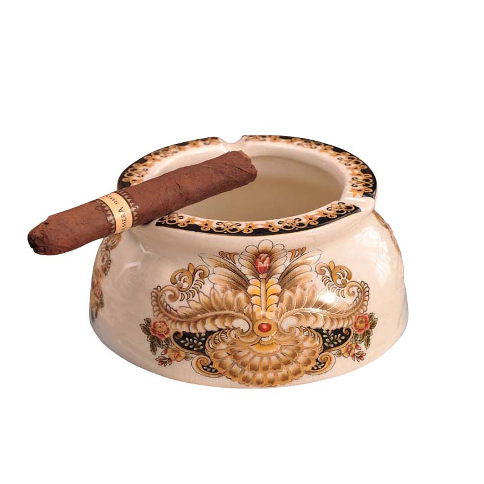 ROHCGHC ashtray, Light Luxury Retro Ceramic Ash Holder for Smokers, Cigarettes Tray for Indoor or Outdoor Use
