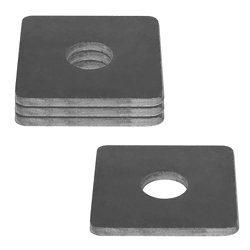 4 arandelas cuadradas de 78 pulgadas (diámetro interior) x 3 x 3 pulgadas, aptas para pernos de 78 pulgadas, arandelas planas cuadradas con