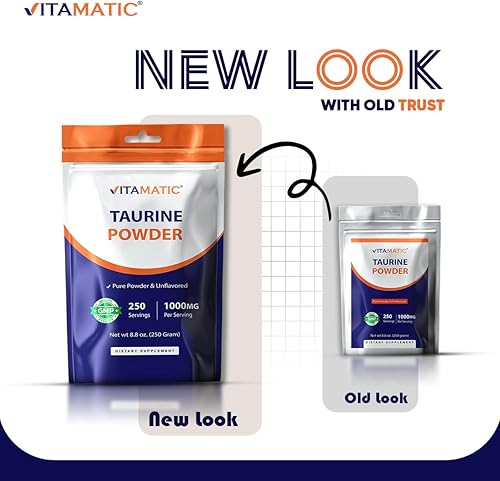 Miniatura 8 de Vitamatic Taurina pura 1000 mg 250 porciones - Sin OMG, sin gluten