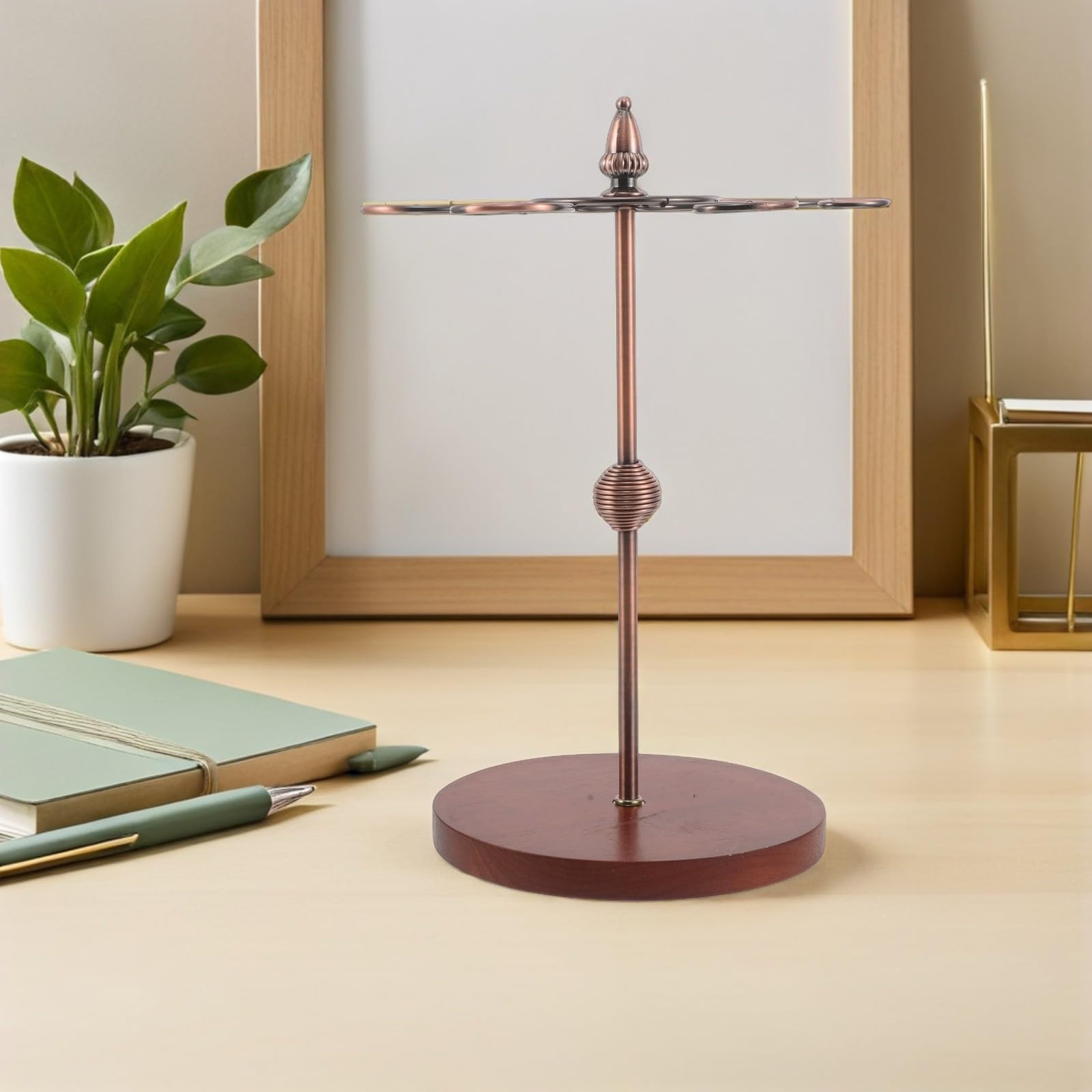 Toyvian Drehbarer Medaillenhalter für Tisch mit Stabilem Ständer und Praktischem Aufbewahrungsständer für Medaillen und Auszeichnungen im Büro oder Zuhause