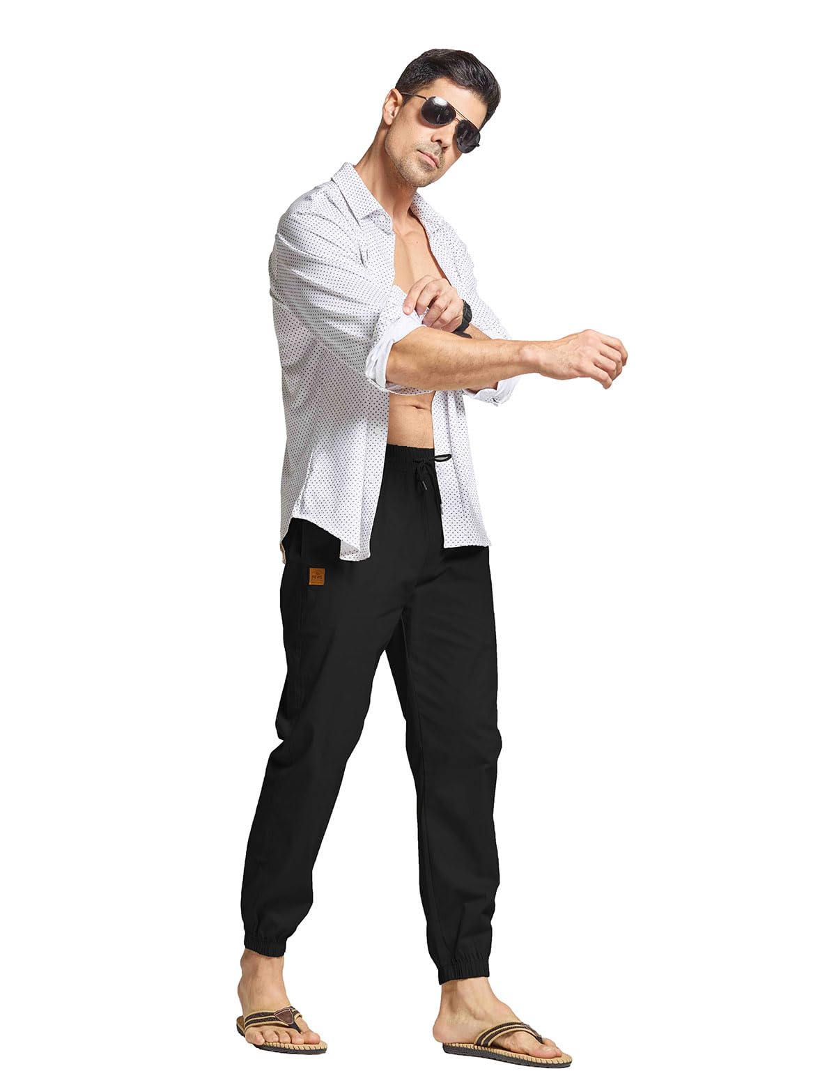 JustSun Pantaloni da Lavoro Uomo Cotone Cargo Casual Pantaloni Tuta Uomo Pantaloni Jogging Slim Fit con Tasche