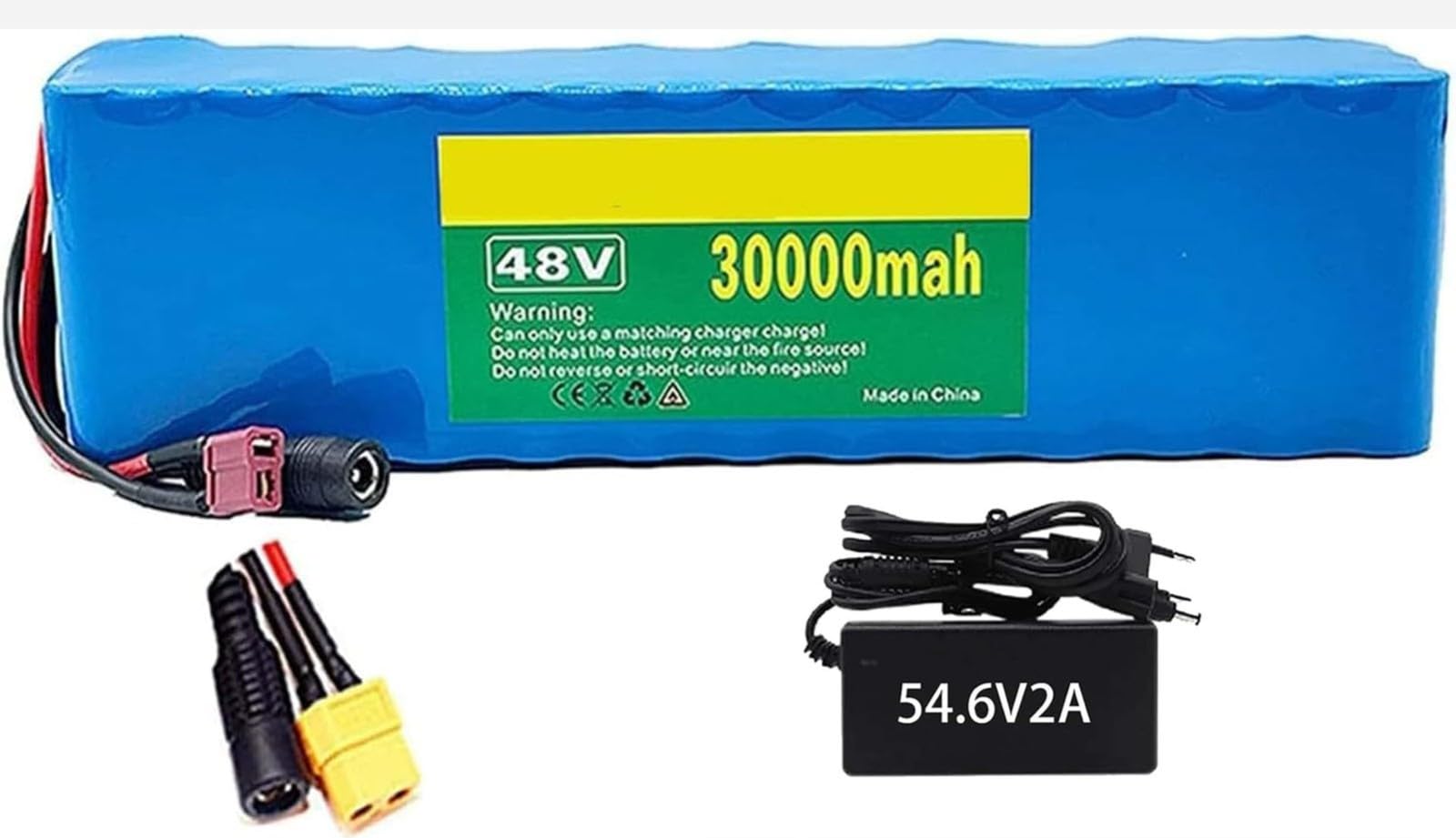 Batterie Lithium-ION 48V 30Ah pour Vélo Électrique 1000W, 750W, 500W, Batterie Ebike Batterie Velo Electrique avec Chargeur 54,6 V 2 A Batterie Trottinette Électrique