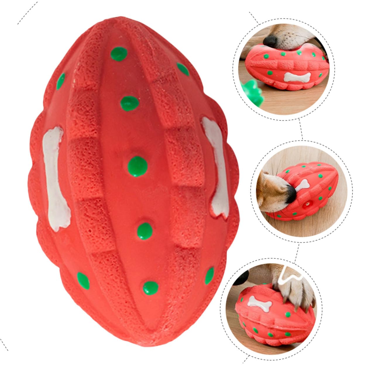FRCOLOR 3piezas Juguete Interactivo De Masticar Para Perros Juguete Divertido Forma De Fruta Para Cachorros y Perros Medianos Material Suave y Seguro Estimula El Ejercicio Inteligencia
