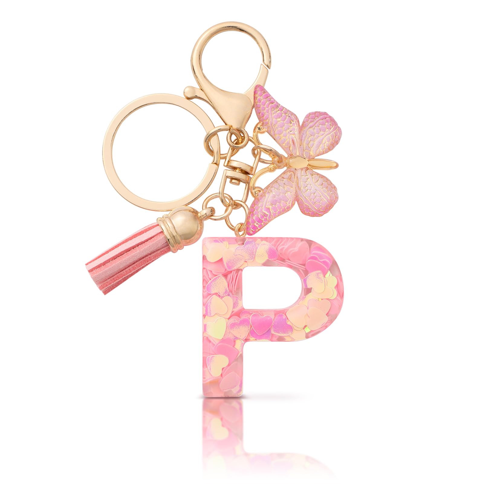 CHUQING Schlüsselanhänger Buchstabe Mädchen Schlüsselanhänger mit Anfangsbuchstaben Anhänger Schlüssel Letter Keychain für Frauen Damen