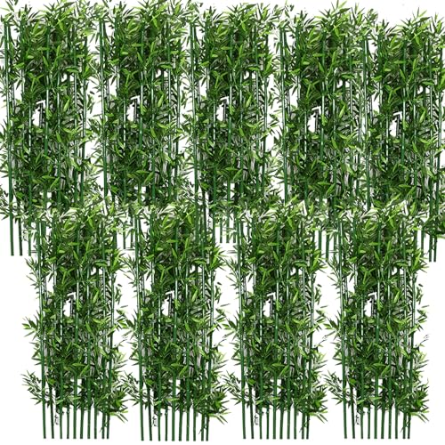 LXJBBD Plantas de bambú artificiales grandes, árboles de bambú sintético para decoración de interiores y exteriores, de 3 a 6.5 pies de alto, perfectas para jardín, valla de privacidad, entrada al