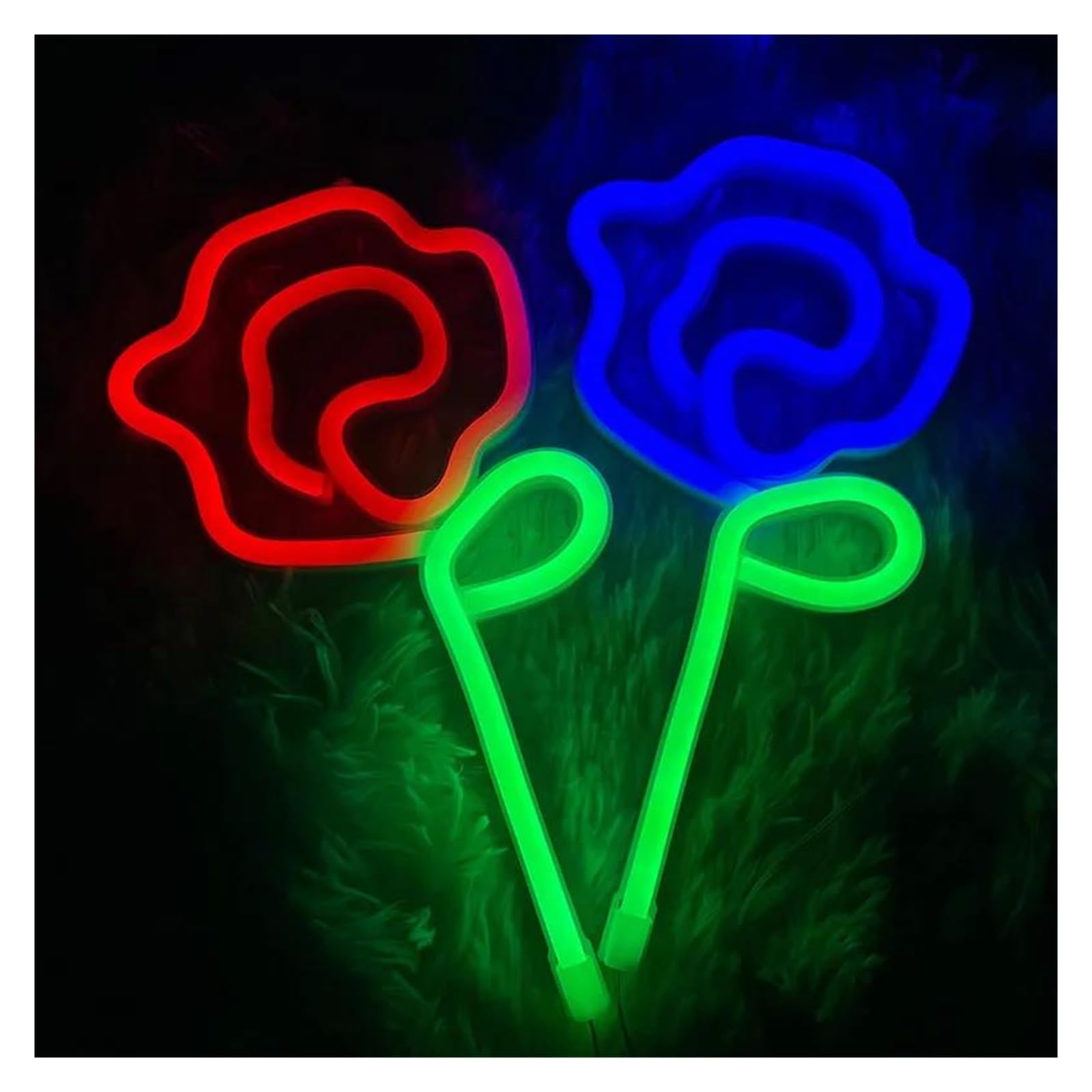 Luces Art Decoration Christmas Letrero De Neón Con Forma De Flor De Rosa LED Para Pared De Habitación, Fiesta, Oficina, Hogar, Bar, Decoración, Lámpara De Neón, Luz Nocturna(Neon-1)