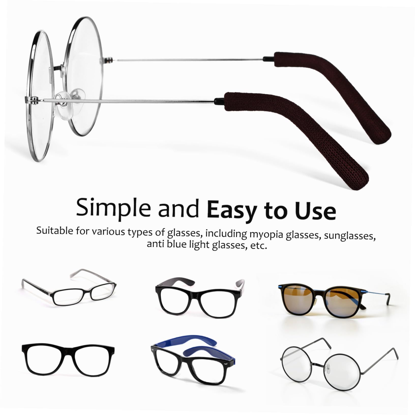 12paare Brillen Ohrpolster Rutschfeste Atmungsaktive Eyeglass Temple Grips Aus Weichem Gestricktem Material Für Sicheren Halt Von Sonnenbrillen Und Lesebrillen