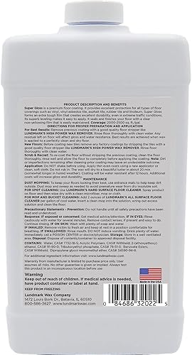 Miniatura 2 de Lundmark Wax cera para piso súper brillante 32 onzas.