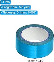 Vista 2 de PATIKIL Cinta adhesiva metálica Washi de 0.591 in x 16.4 ft, 4 unidades de papel de arte para espejo, autoadhesivas, para bricolaje, manualidades
