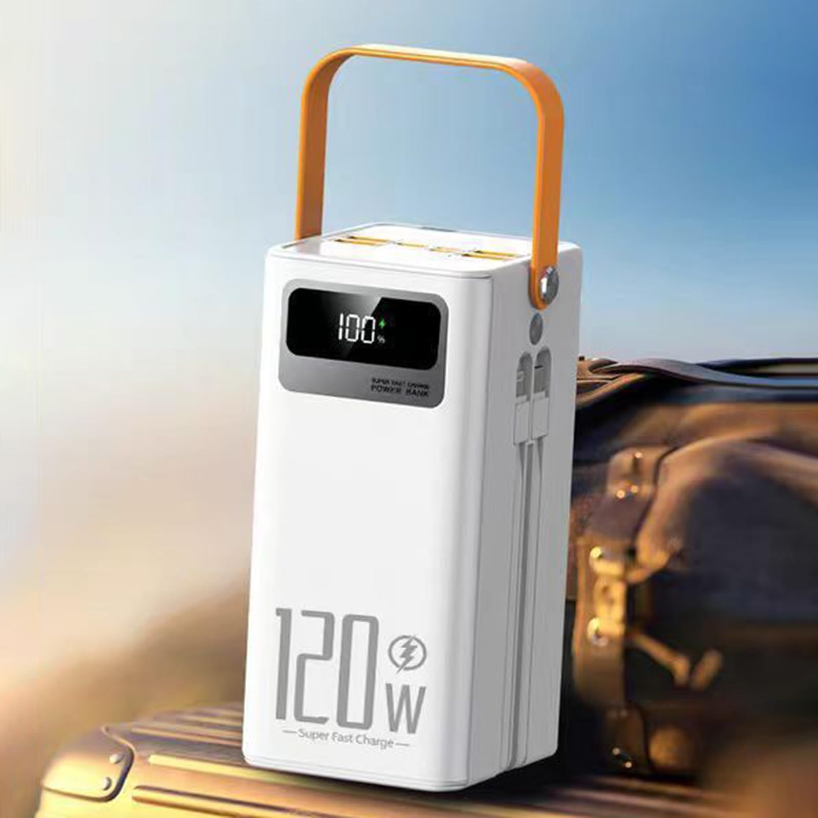 Chargeur Solaire - Haute Capacité PC Shell Design, Charge Rapide Support