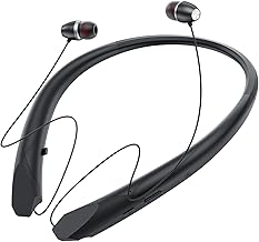 Neckband Bluetooth Headphones, Retractable Headset Wirele...