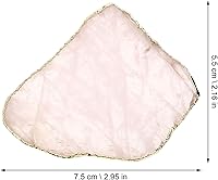 Vista 6 de Kichvoe Posavasos de ágata de cuarzo rosa, cristal rosa con borde dorado, tapete decorativo de piedras preciosas para el hogar, bar, restaurante