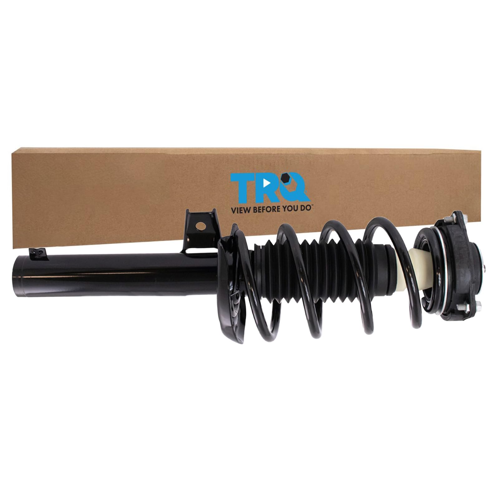 TRQ Front Left Right Complete Strut & Coil Spring Assembly Driver Passenger Side Compatible with 2012-2019 Volkswagen Beetle 2007-2011 Eos 2010-2014 Golf 2005-2018 Jetta set of 2