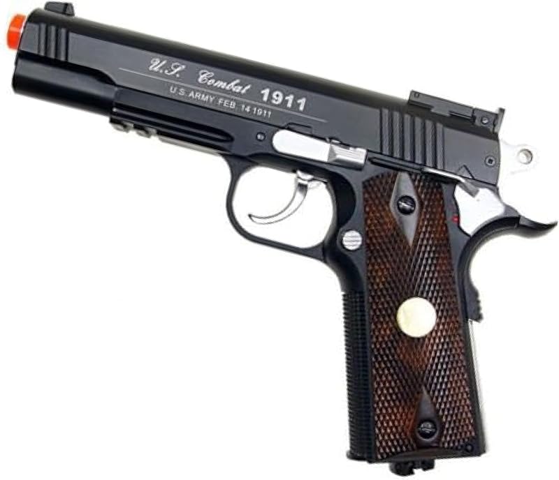 500 fps new full metal wg airsoft m 1911 gas co2 hand gun pistol w/ 6mm bb bbs(Airsoft Gun)