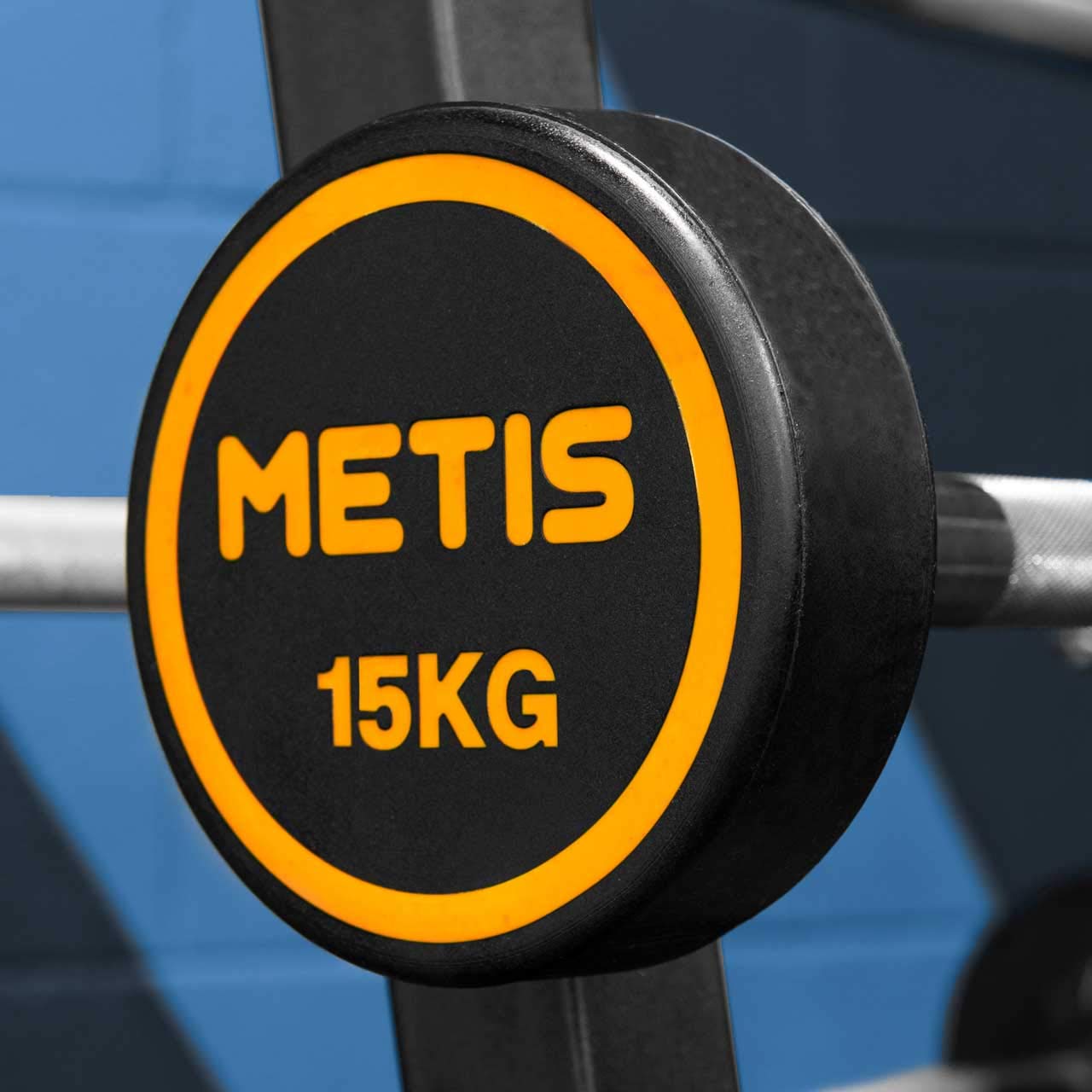 METIS Pesas de pesas de goma [10 kg - 45 kg] - Mancuernas profesionales para entrenamientos de cuerpo completo | Ideal para gimnasios y entrenamientos en casa (15 kg)