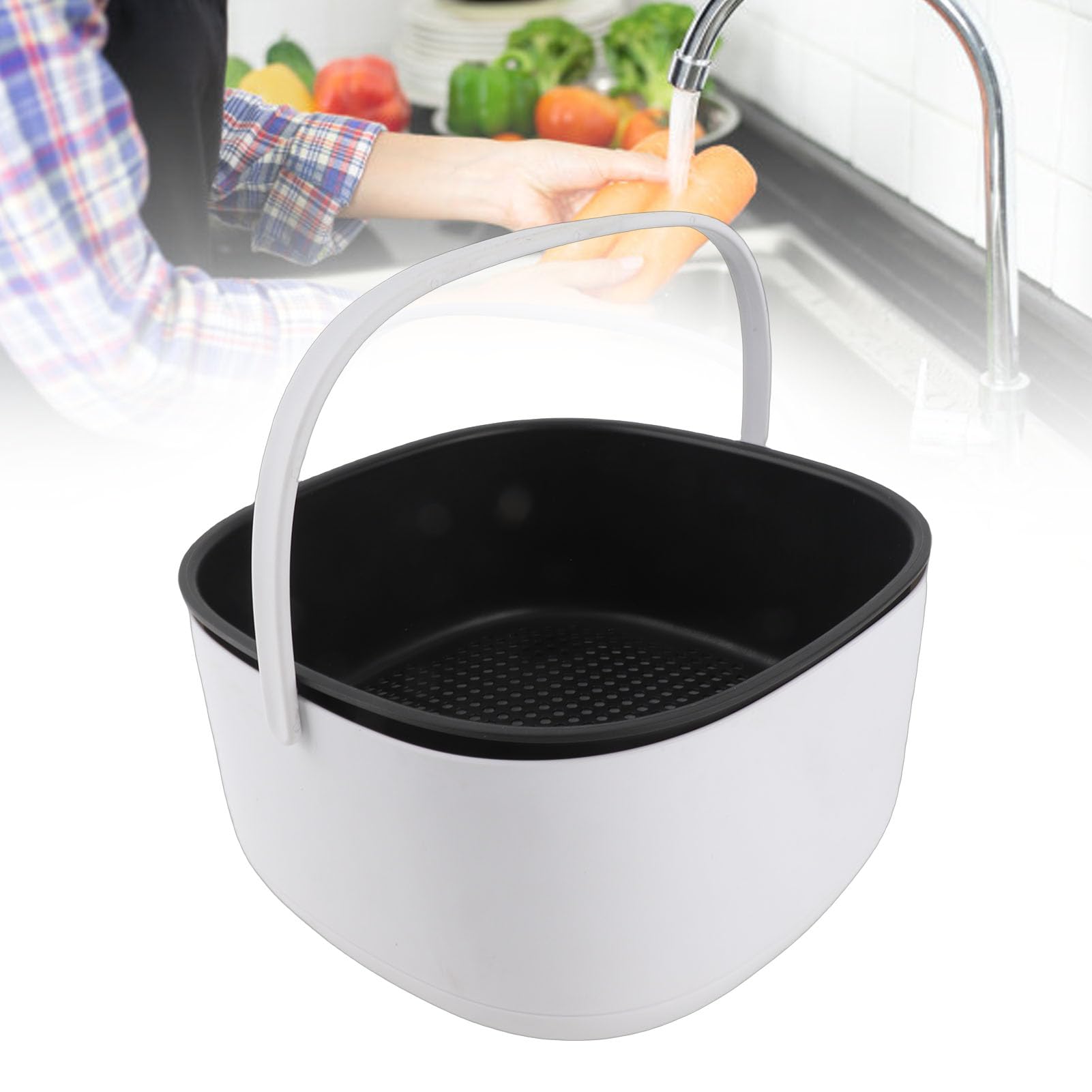 Machine à Laver Les Fruits et Légumes, Nettoyeur de Panier de Lavage de Riz, élimination de la saleté des Aliments à 360 Degrés, Nettoyage pour la Maison, Gadgets de