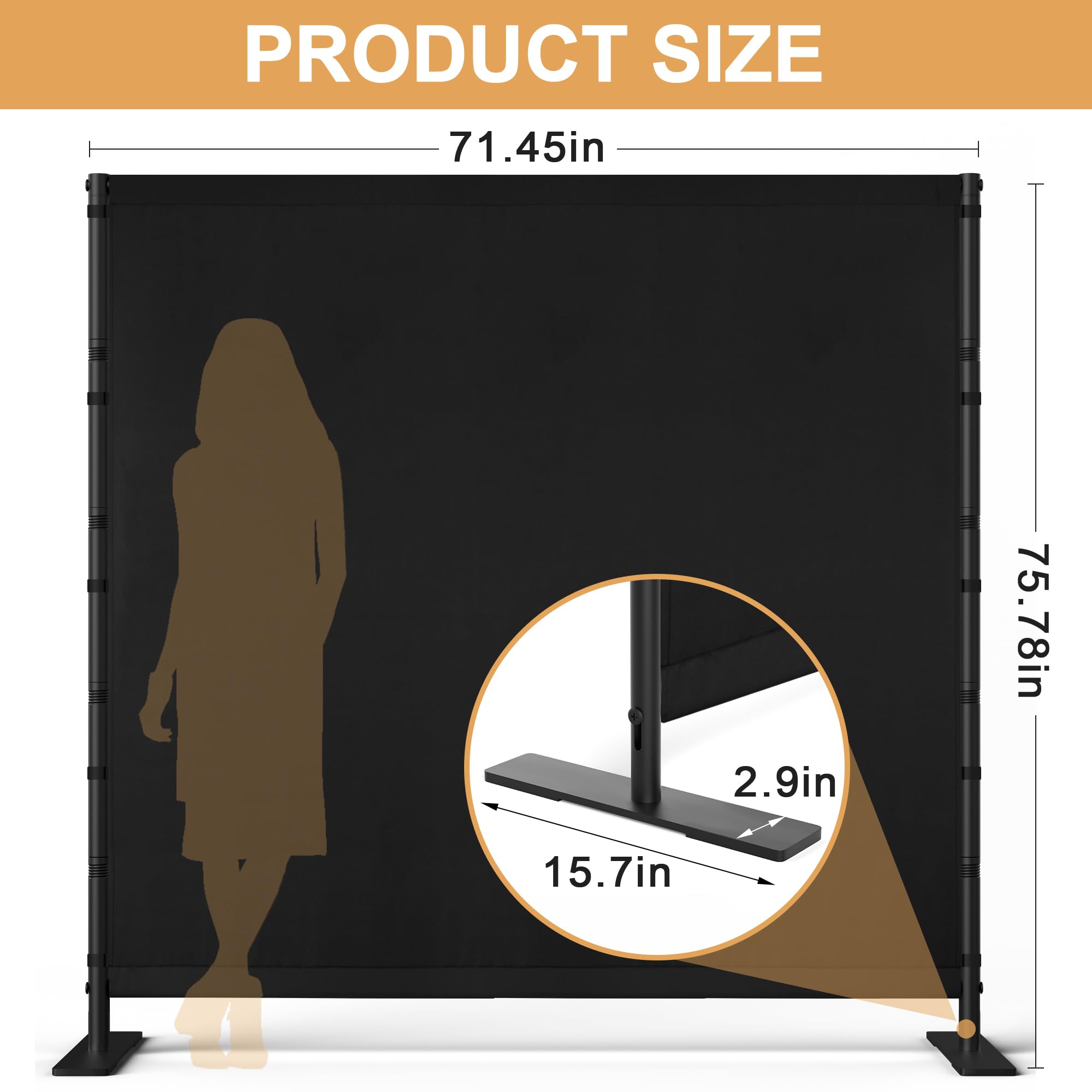6FT Single Panel Privacy Screen Gallery Image