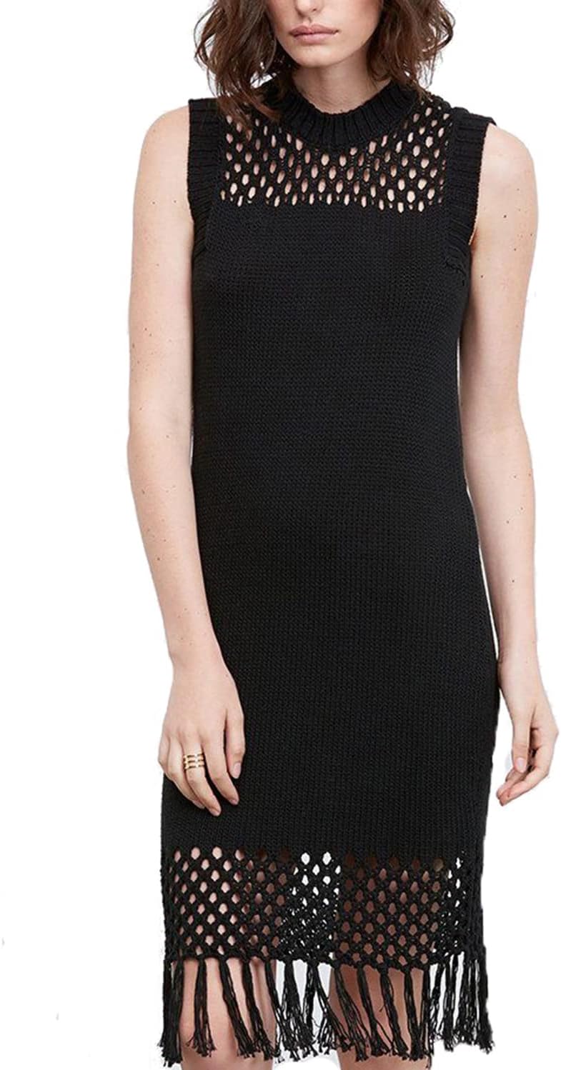 Women’s Knit Vest Dress Crochet Robes Summer Elegant Cover Up Dress