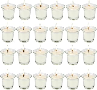 Jaffiust 12-Pack Ivory Scented Votive Candles