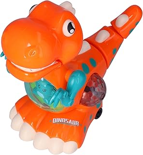 Tyrannosaurus Toy, Electric Cartoon Tyrannosaurus Model Direction Interactive Tyrannosaurus Toy(Orange Electric Tyrannosaurus) E -Toy Supplies
